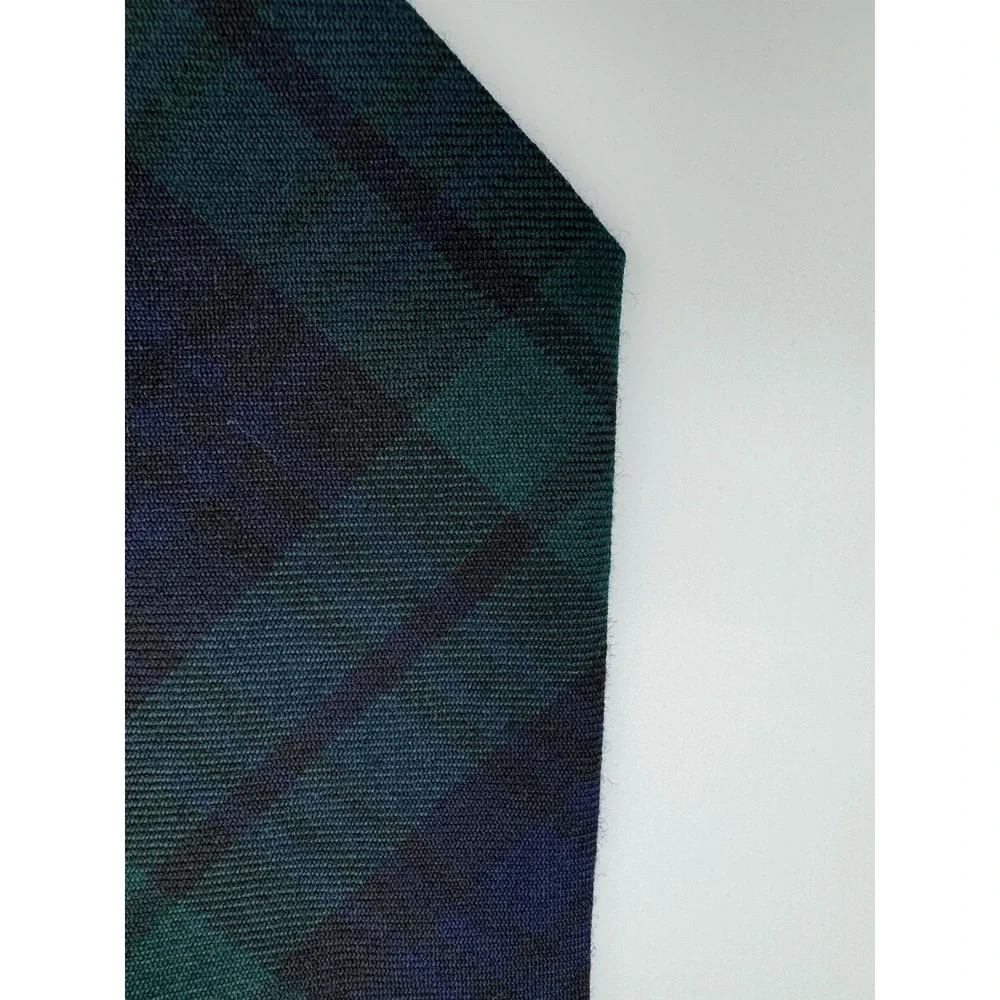 Cawdor Castle Scotland Wool‎ Tie Green Blue Tartan Plaid 100% Wool Scotland